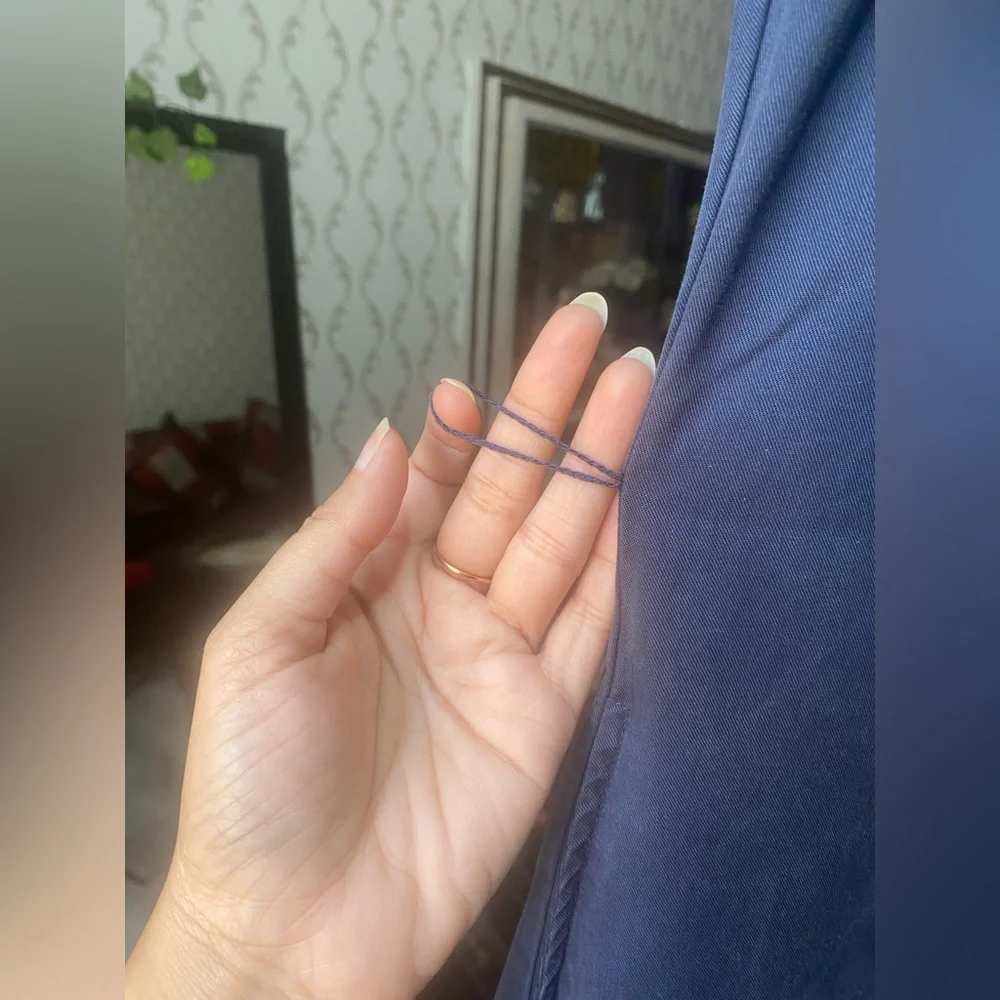 denim long dress( fade blue with white strands) - Picture 5 of 16